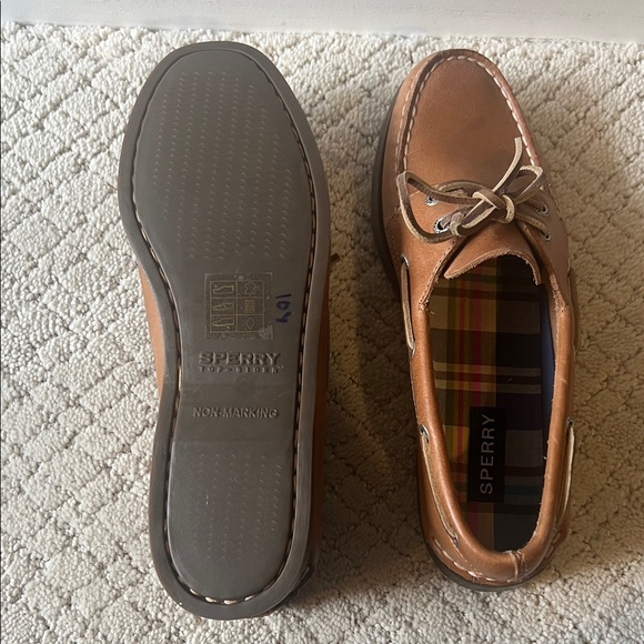 Sperry Women's Tan Leather Boat Shoes - Picture 3 of 6